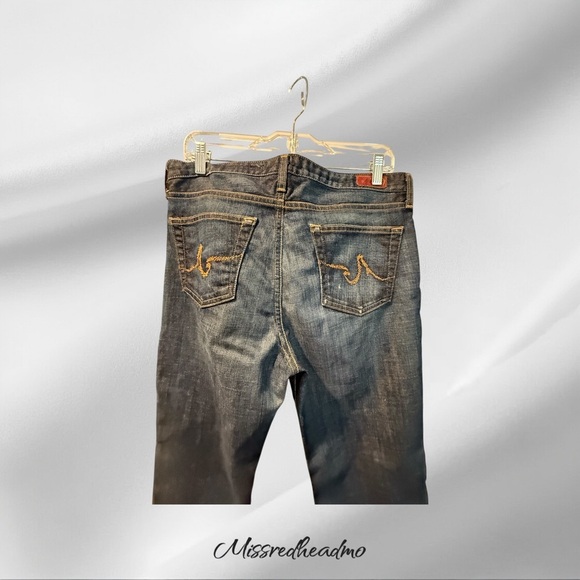 Ag Adriano Goldschmied Blue Bootcut Jeans Vintage Wash - Picture 4 of 6